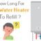 how long for hot water heater to refill